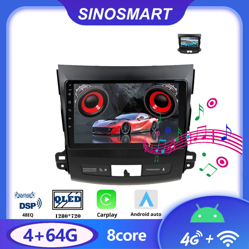 Sinosmart Multimedia For Mitsubishi Outlander 20082012 Car Gps