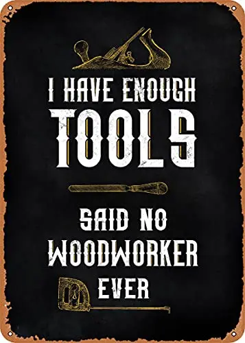 

Funny Woodworking Pun Vintage Look Metal Sign Art Prints Retro Gift 8x12 Inch