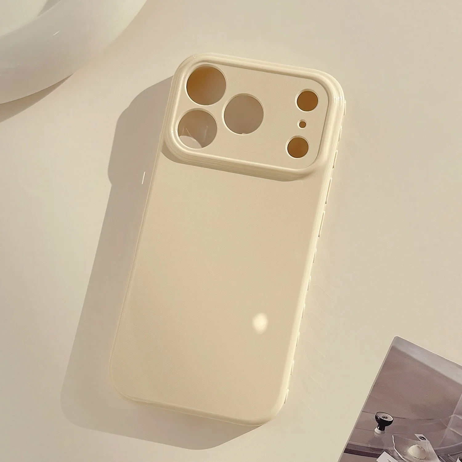Minimalist Solid Color Soft Phone Case - Macaron Collection