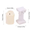 1:12 1:6 Dollhouse Miniature Retro Candlestick LED Candle Lamp Lamppost Model Home Decor Toy Doll House Accessories 6