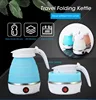 600mlTravel Household Folding Kettle Silicone304 Stainless Steel Portable KettleCompression Foldable Leakproof KitchenAppliances 1