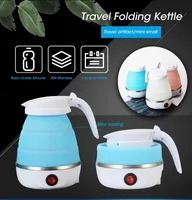 600mlTravel Household Folding Kettle Silicone304 Stainless Steel Portable KettleCompression Foldable Leakproof KitchenAppliances 1