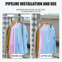 Hanging Clothes Drying Rack Non-slip Large-capacity Porous Clothes Hook Clothes Organizer Removable Seven-hole Clothes Hanger 1