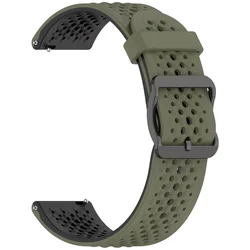Breathable Silicone Wristband Strap - 22mm/20mm, Various Styles - Forerunner 170 70 (Army green black)