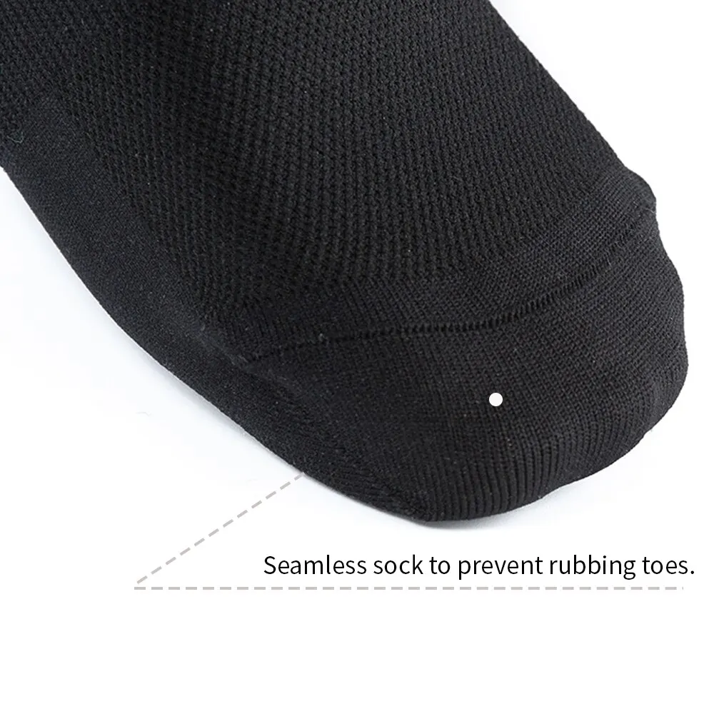 Cycling socks Men Knee High Anti Slip Silicone Aero Whiteline Bicycle Sport Running Bike Hose