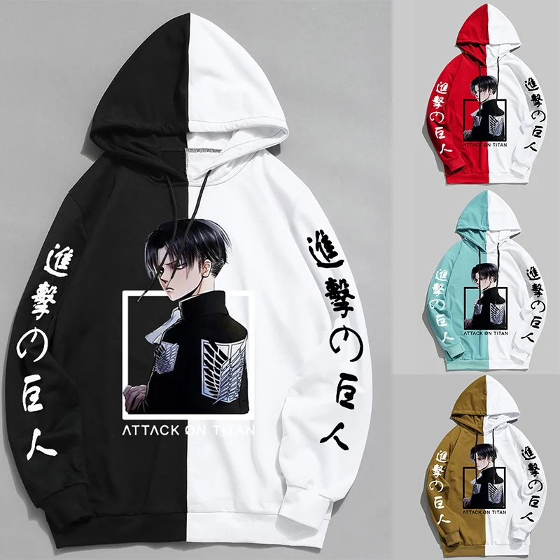 

Japan Anime Men Hoodies Sweatshirts Hoodie Patchwork Thin Clothing Hip Hop Streetwear Tops