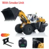 In Stock 1/14 XDRC 580 RC Hydraulic Loader Construction Vehicles Smoke Sound Light Radio Control Flysky I6s Cars Truck Toys 1