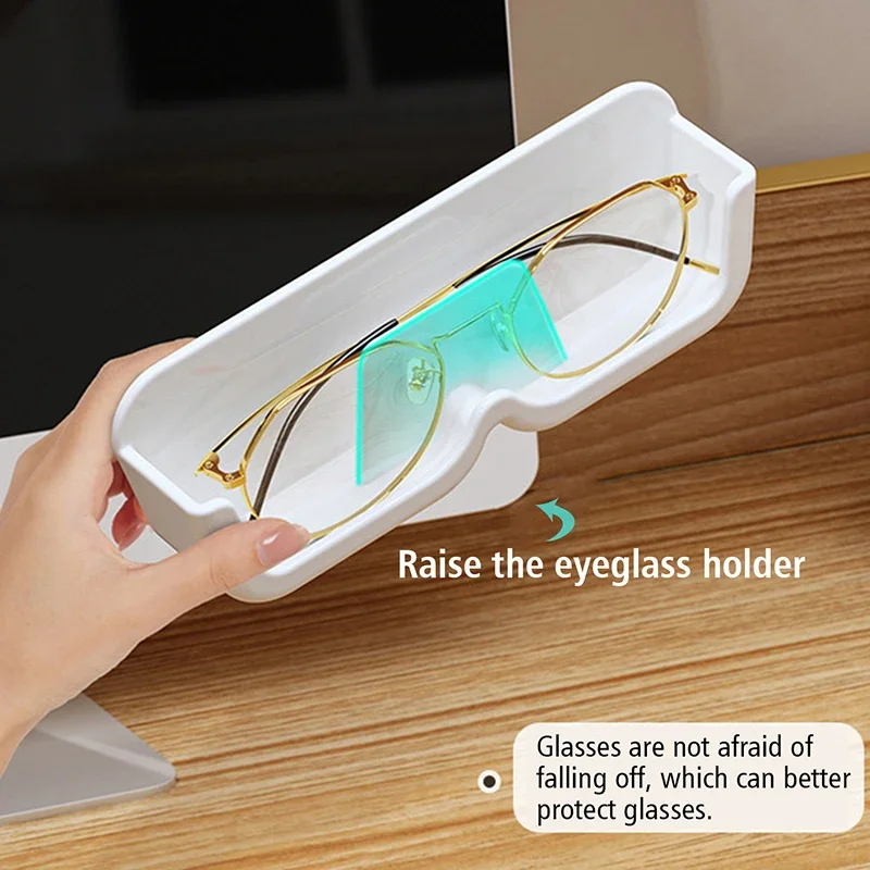 Description Picture 6 of itemSelf Adhesive Wall Mounted Glasses Storage Box Perforated Sunglasses Display Rack Plastic Hanging Home Organizing Storage Rack
