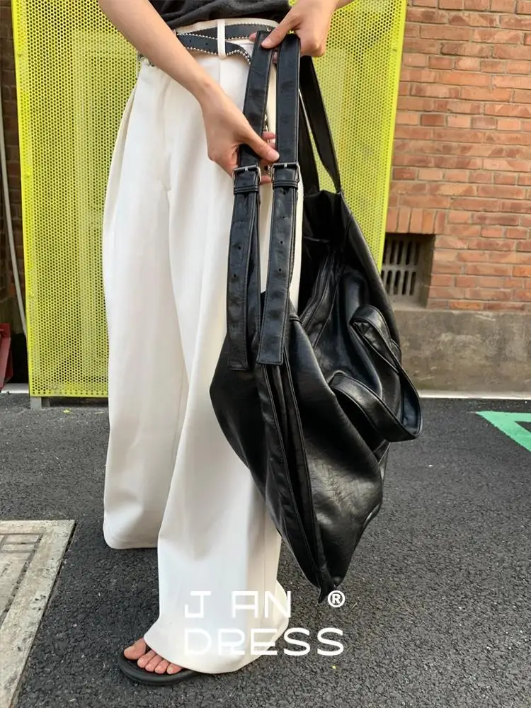 Vintage Women Tote Bag Large Capacity Shoulder Bag Soft PU Leather Handbag and Purse Designer Lady Armpit Bag Purse sac