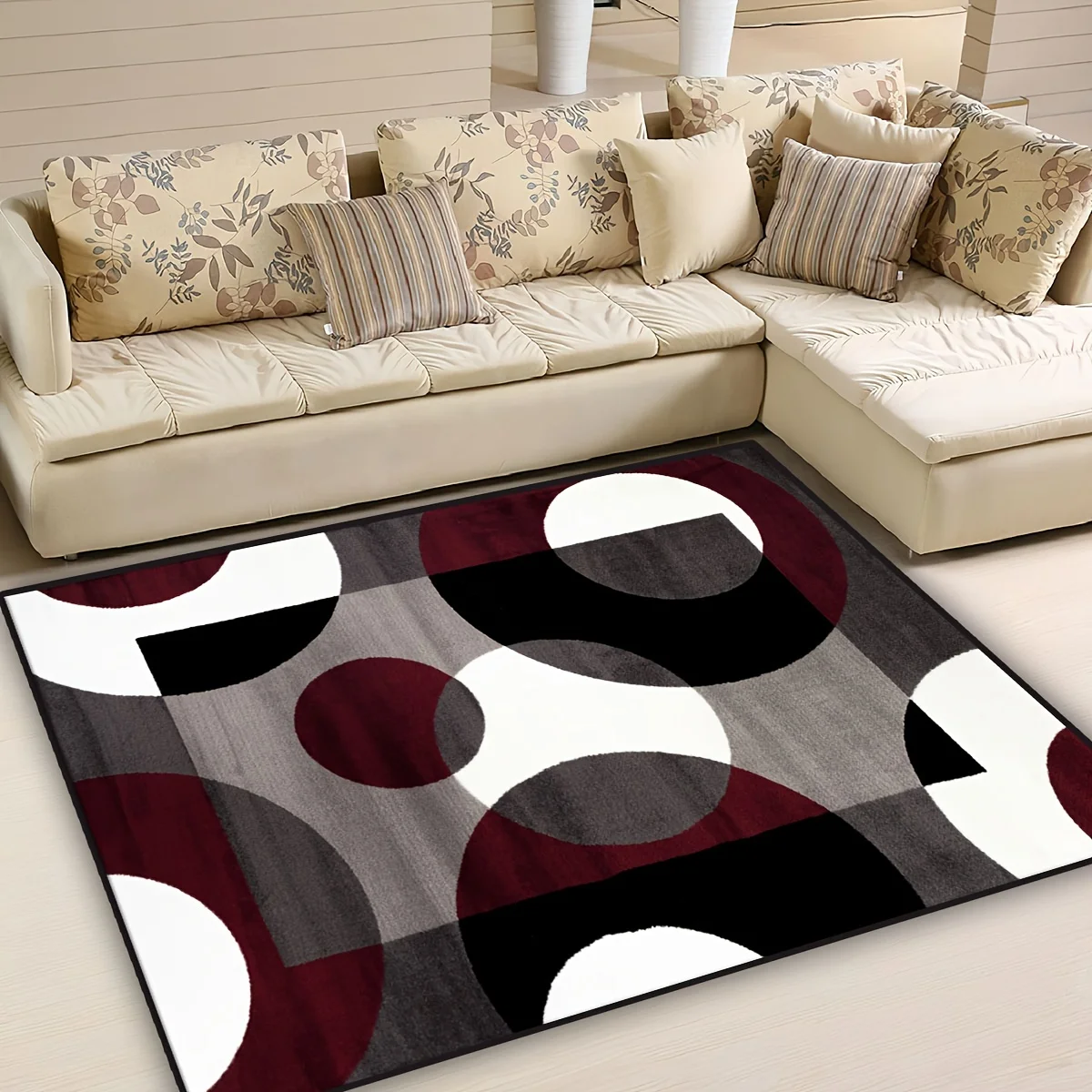 Geometric Circle Carpet for Living Room Decor Sofa Table Large Area Rugs Bedroom Anti-slip Floor Mat Bathroom Entrance Doormat 2