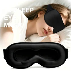 Enhanced Memory Foam 3D Sleep Mask - Light - Blocking Contoured Eye Cover with Adjustable Strap for Ultimate Comfort (Black Sleep Mask)