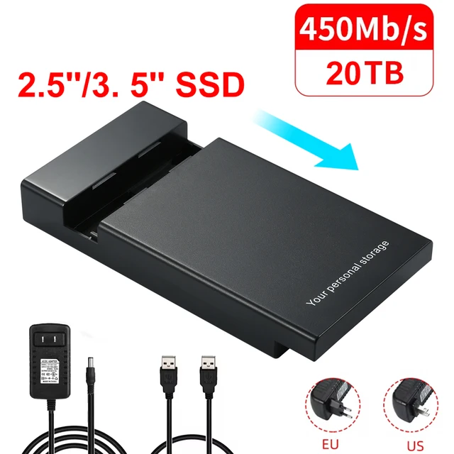 Boîtier Externe USB 3.0 Pour Disque Dur 2,5" SATA HDD/SSD - 5 Gbps, Sans Outil, Jusqu’à 6 To
