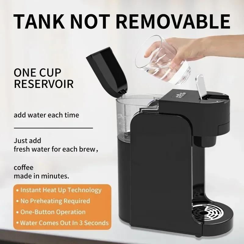 Coffee Machine 110V-240V Capsule Coffee Maker Machine Portable Automatic 3.5bar Capsule/powder Dual Purpose Cafetera Espresso
