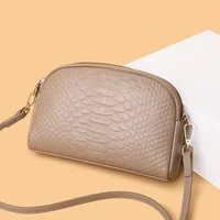 Sac à bandoulière en cuir véritable motif Crocodile pour femmes, Sac à main de luxe en cuir de vache de bonne qualité pour dames, fourre-tout 3