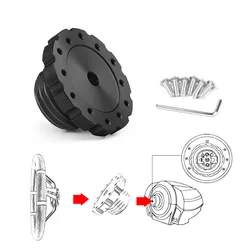 Aluminum 75MM Sim Racing Steering Wheel Adapter (Black)