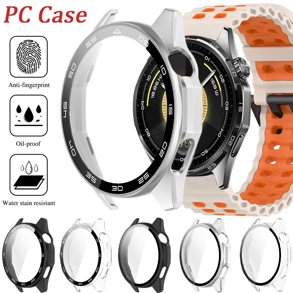 Premium Screen Protective Case with HD Tempered Glass for 46mm Smart Watch, Impact-Resistant Cover
