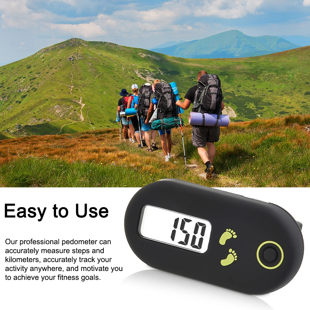 Electronic Pedometer Treadmill 14g 3D ABS Small Digital For Runners Hikers LCD Display Lightweight High Quality