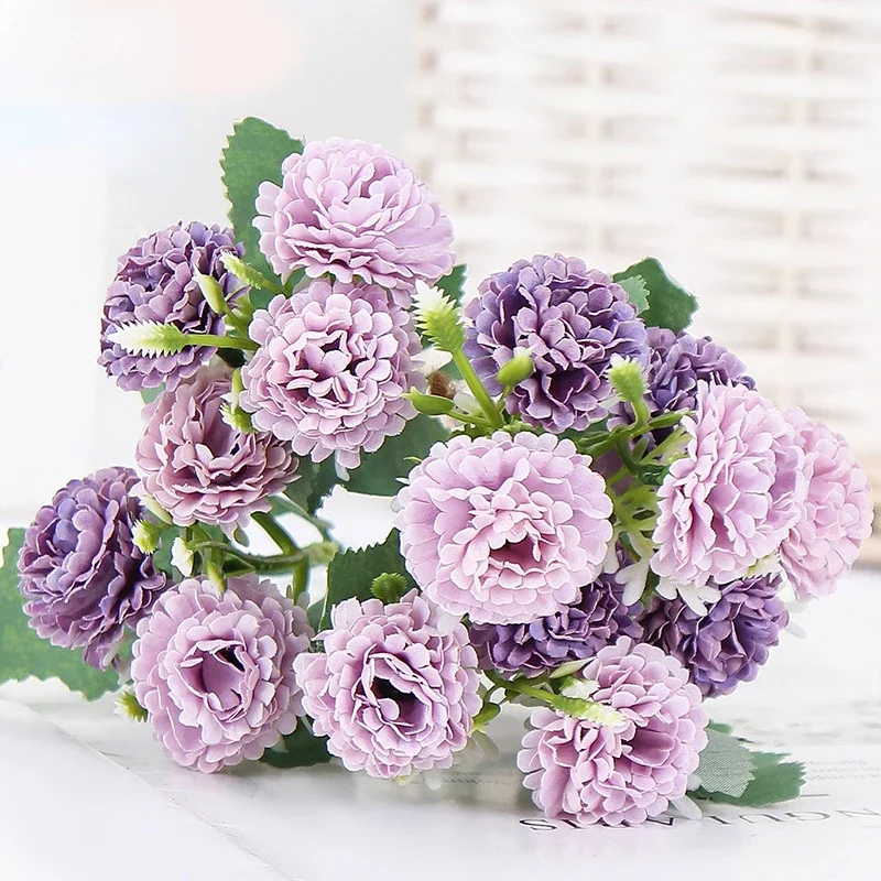 ArtificialLilacsBouquetWeddingDecorativeSilkFakeFlowers