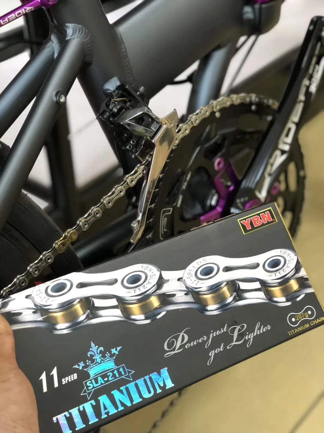 YBN 11-Speed Full Hollow Titanium Chain SLA211 118L MTB Road Bike