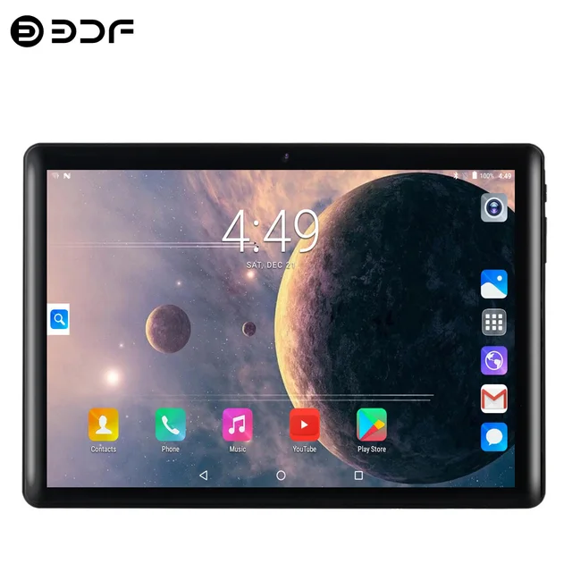 Nowy 10 Cal Tablet Pc osiem rdzeni 4GB + 64GB Android 9.0 Google Play Dual SIM połączenie telefoniczne Bluetooth WiFi tablety 10.1 Cal Tablette 1