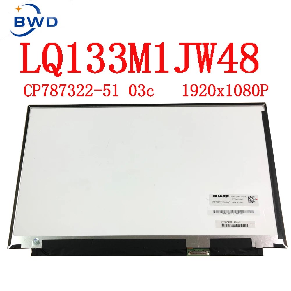 For LQ133M1JW48 Laptop Notebook Screen Full HD (FHD) 1920x1080p 