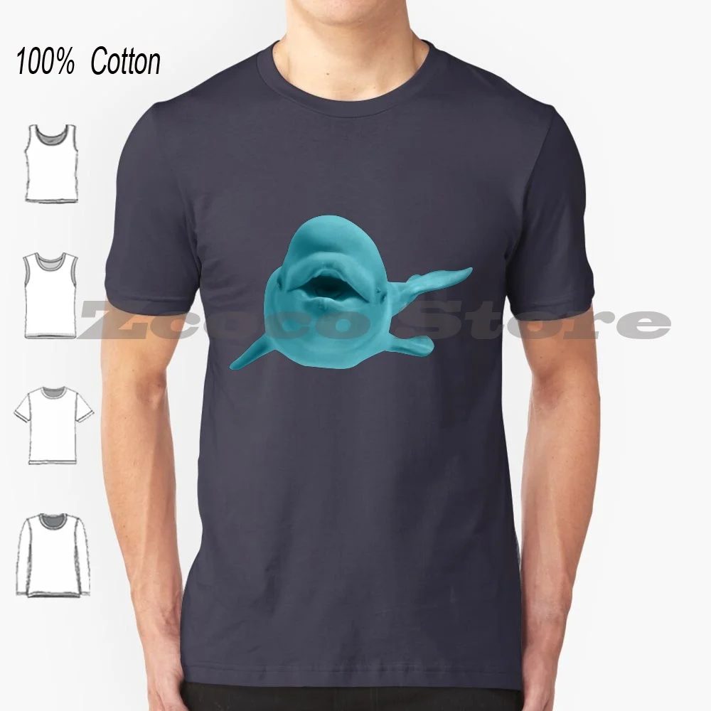 Wink 100% Cotone Uomo E Donna T-Shirt Moda Morbida Beluga Balena Bianca Balena Bianca Balene Marine Beluga Whale Baby Beluga