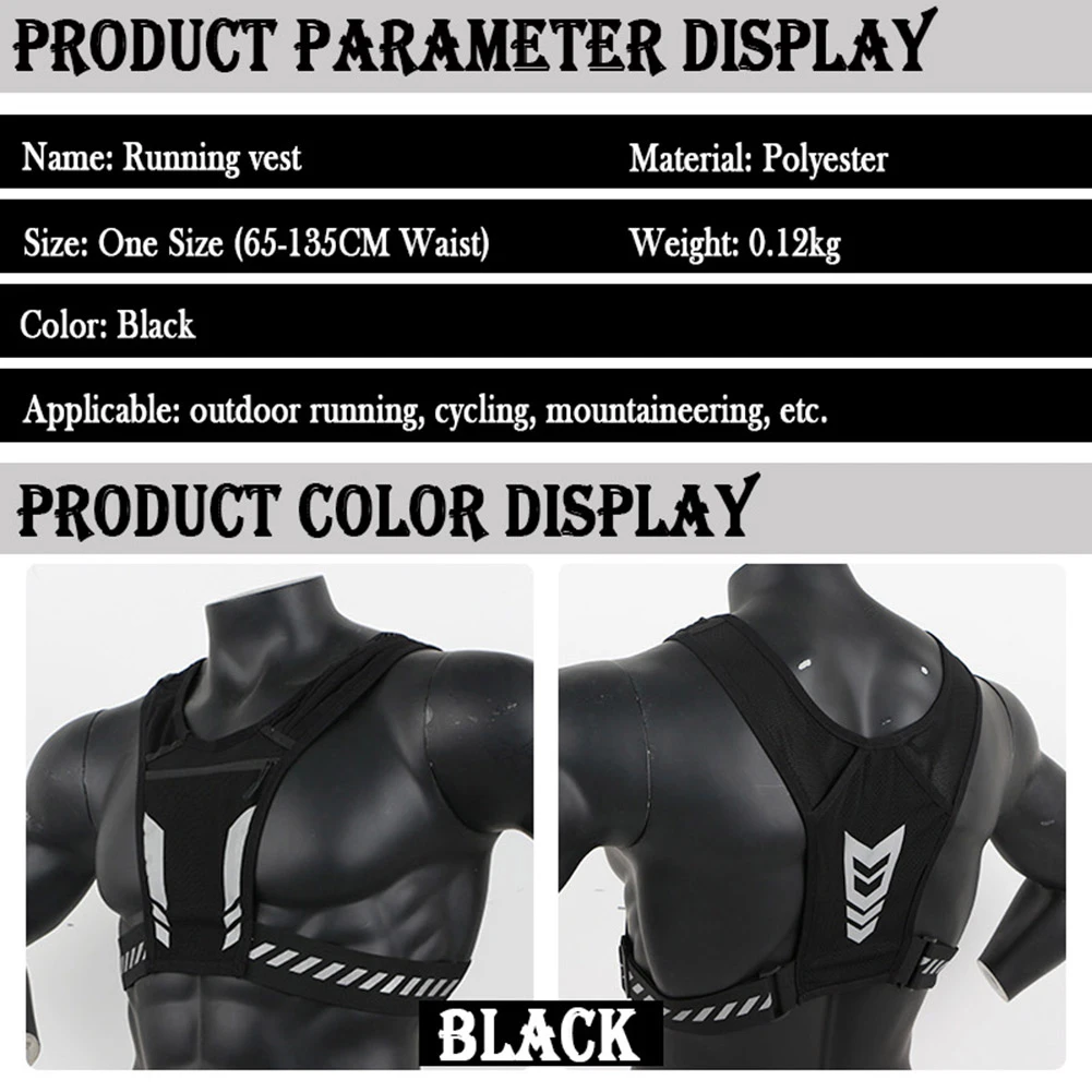 Running Phone Holder Vest Lightweight Cycling Vest Unisex Breathable Mesh Running Chest Bag Adjustable Buckle for Men Women