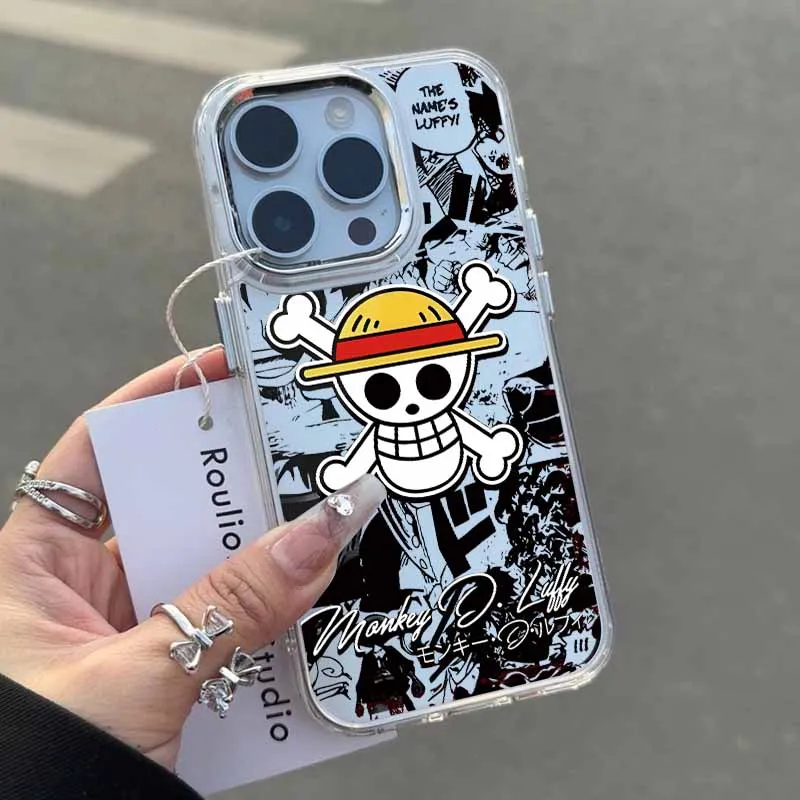 Anime Cool Logo Phone Case - Transparent Soft TPU Cover with Creative Design