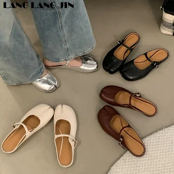 Women Tabi Ninja Slippers Brand Mules Soft Microfiber Comfy Flats Fashion Split Toe Slides Casual Loafer Shallow Ballerina Mujer 1
