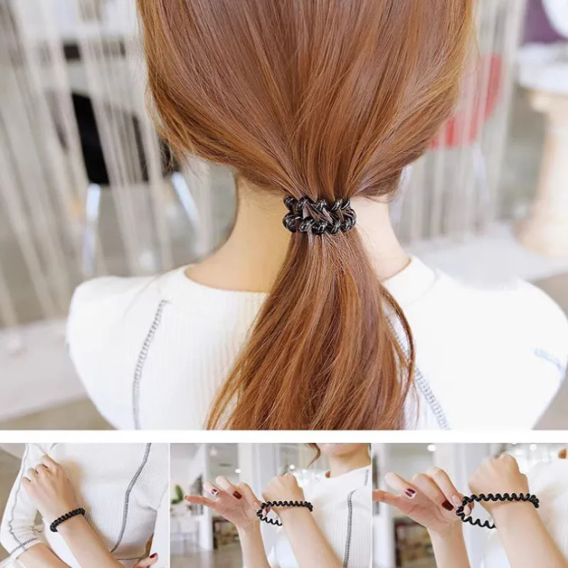 Spiral No-Crease Hair Ties - Strong Hold Ponytail Holders for All Hair Types (1/20 Pack)
