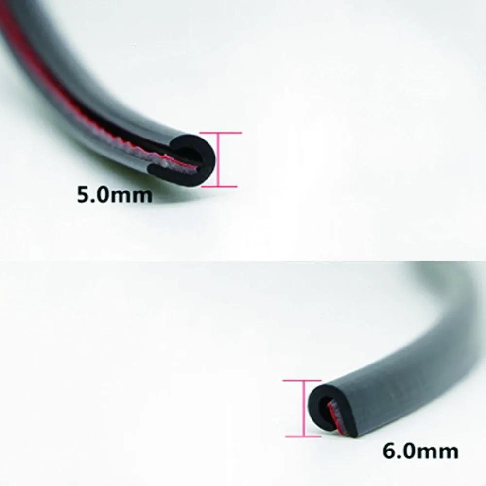 Car Door Edge Guards Rubber Edge Protective Strips 10M Side Doors Moldings for Cars