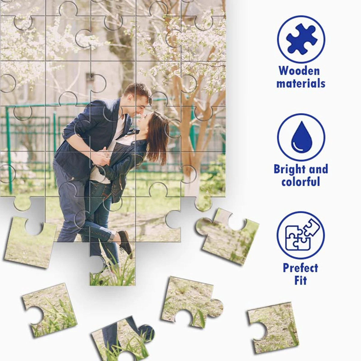 Customized Seaside Couple Photo Puzzle