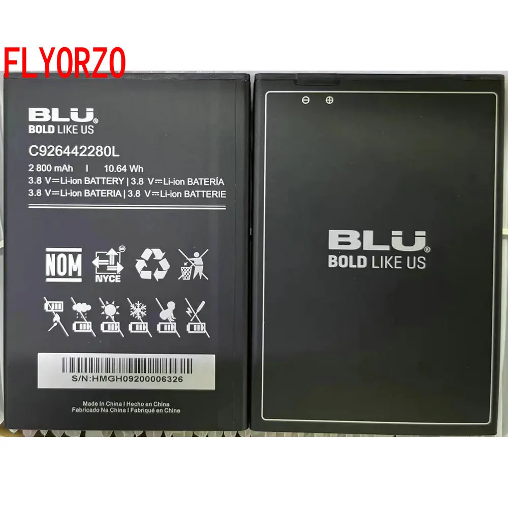 Blu R2 Battery 3.8V Brand New Original 2800mAh C926442280L Replacement Battery For BLU ...