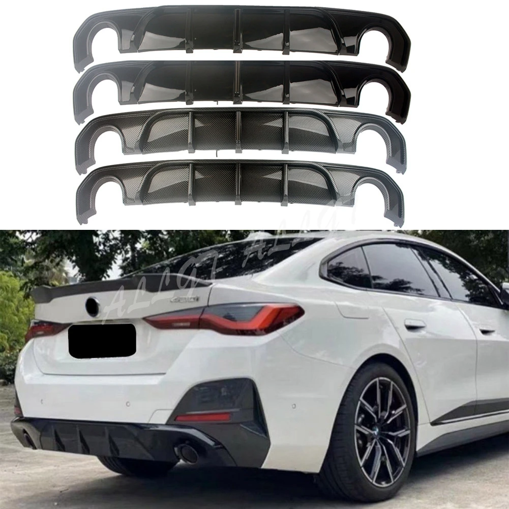 Rear Bumper Diffuser LED Tail Lip Spoiler For BMW 4 Series 2020+ G26 ...