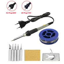 60W 조절 가능한 온도 전기 납땜 인두 EU 220V / ☆ 미국 플러그는 110V입니다. ☆   수리용 용접 철 DIY