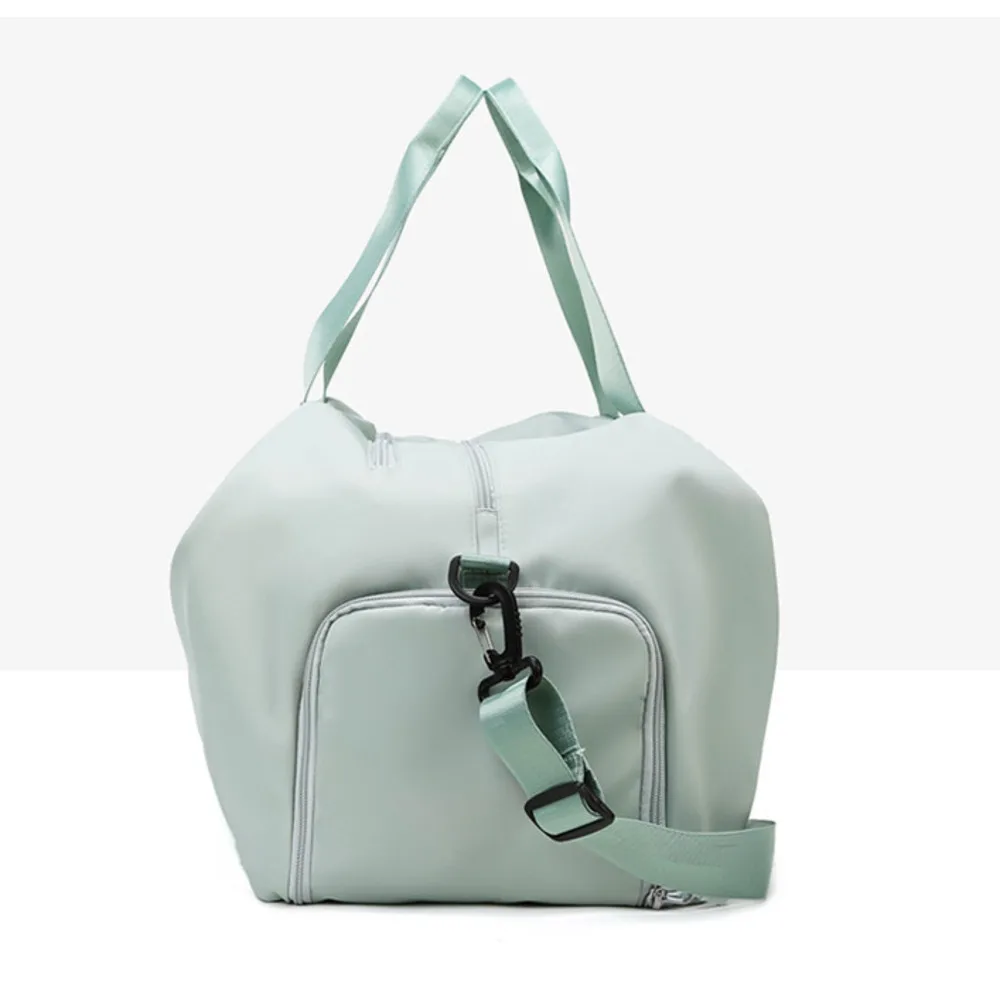 Scomparto per scarpe indipendente stampato da donna fitness, borsa da nuoto con separazione asciutto e bagnato per yoga, borsa da viaggio impermeabile_voghion.com