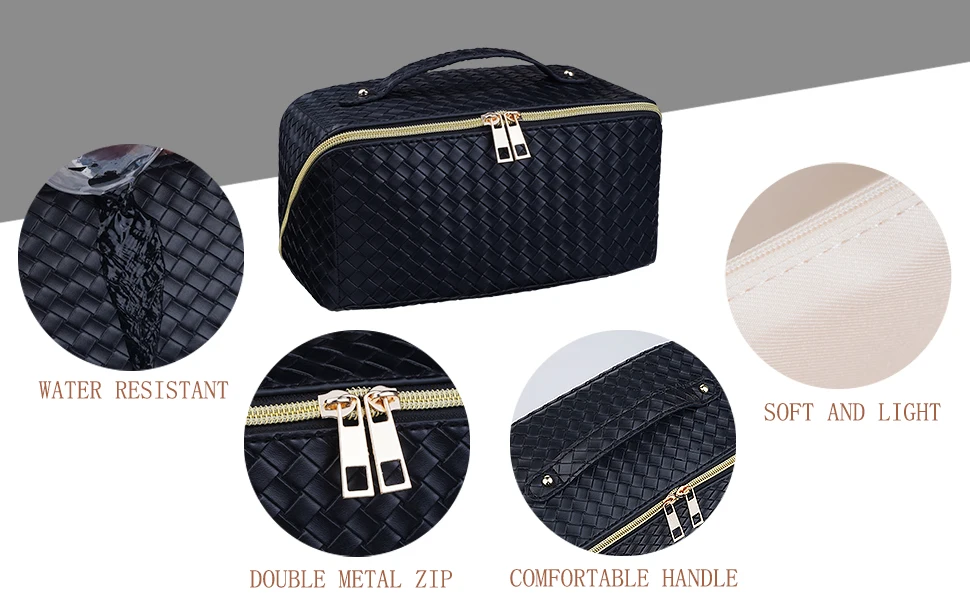 Pu Leather Handbag For Women Makeup Pouch Waterproof Multifunctional Bath Kit 24 Pu Leather Handbag For Women Makeup Pouch Waterproof Multifunctional Bath Kit