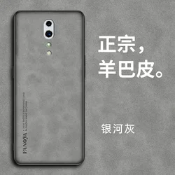 Shockproof PU Leather Matte Phone Case with Silicone Bumper for OPPO Reno Z (GRAY)
