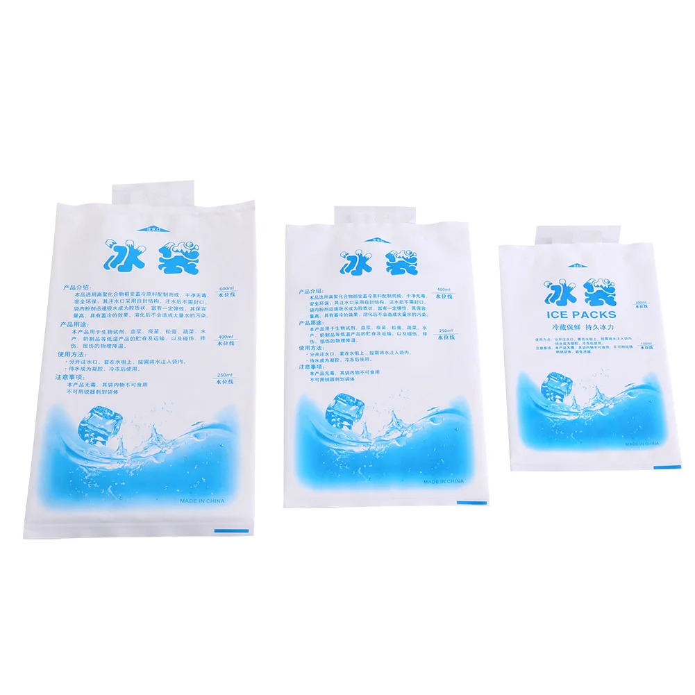 10 Stück wiederverwendbare Eisbeutel, Gel-Kühlbeutel, Gefrierschrank-Gel-Packung für Lebensmittel, Gemüse, Wein, medizinische Industrieanwendung, Gel-Packung, Eisbeutel