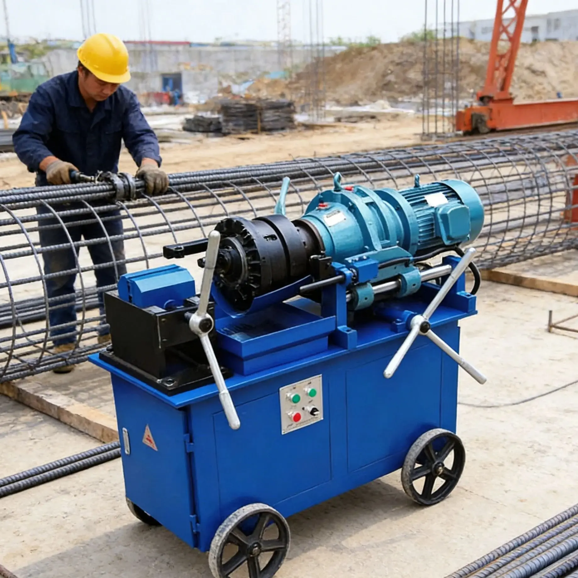 High Powerful YuGong YG-40 Round Bar & Small Rebar Threading Machine ...