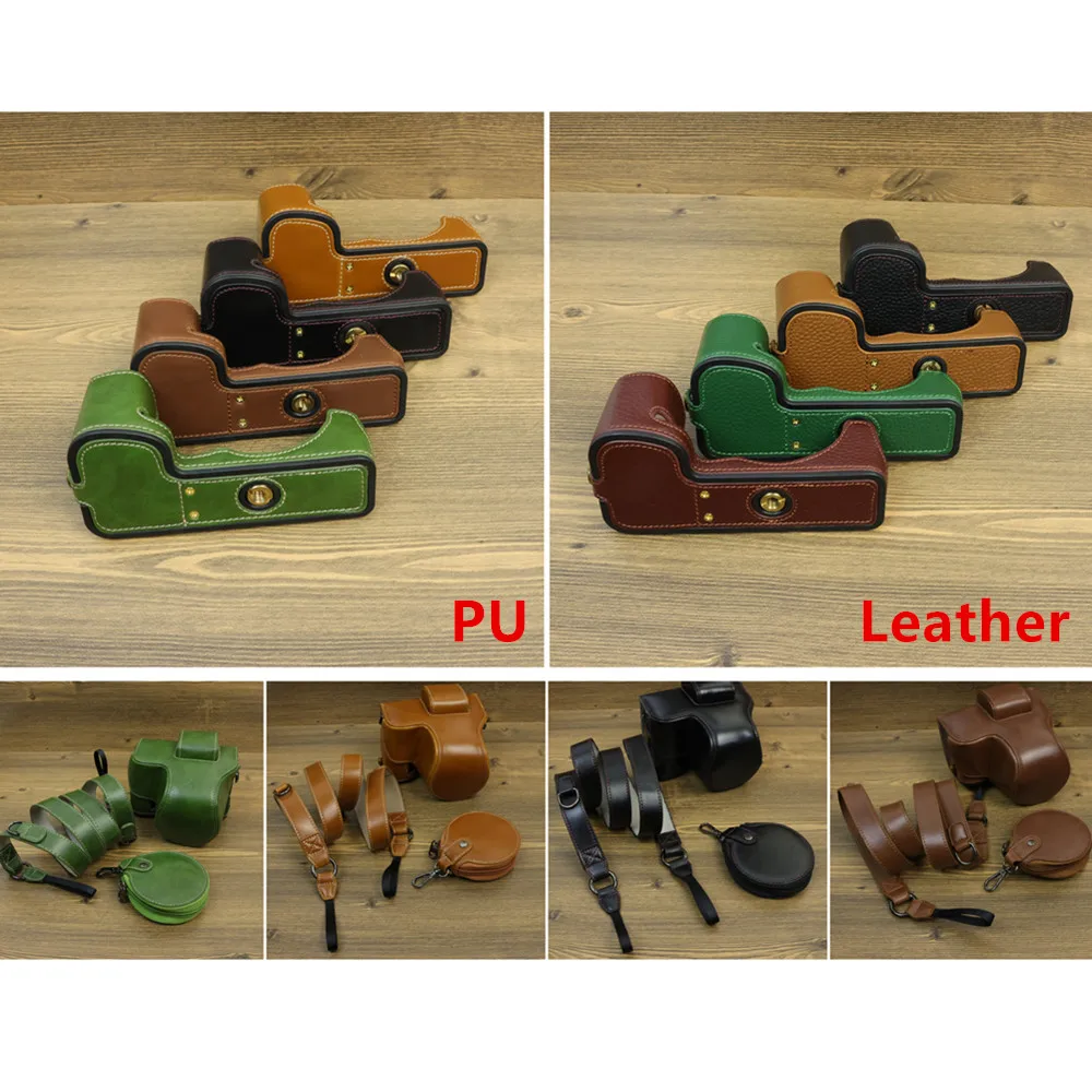 Base Della Custodia In Pelle Pu Per Obiettivo Fuji X-S20 E 15-45Mm F3.5-5.6 O Xf35Mm F2