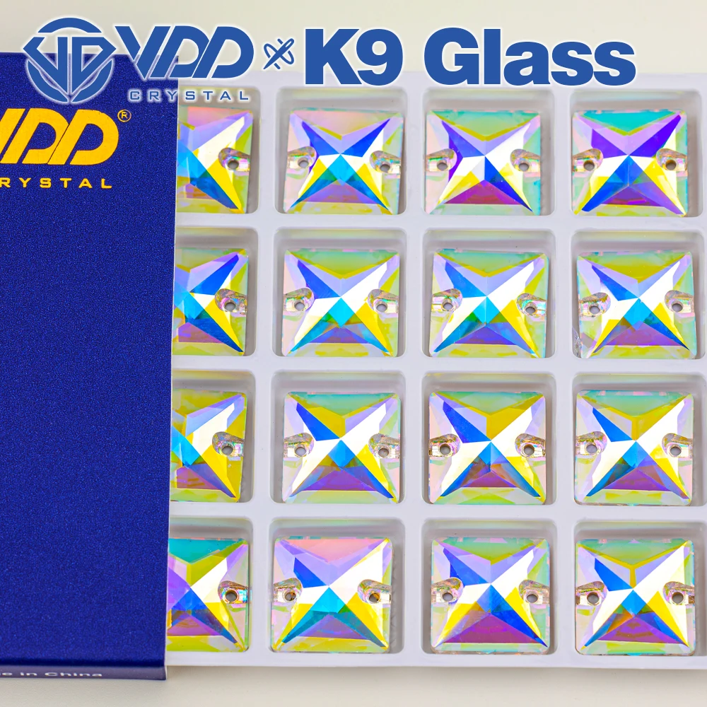 VDD Platz Mehrere Farben Top Qualität K9 Glas Nähen Auf Strass Kristall FlatBack Nähen Steine Für DIY Bekleidungs Dekorationen – Detail 5