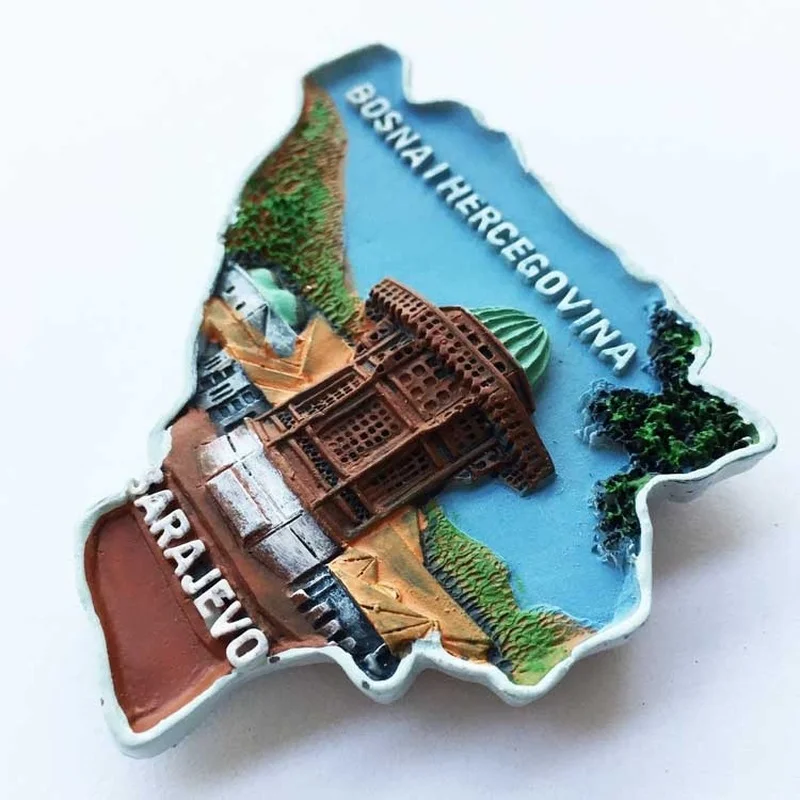 Bosnia And Herzegovina Travelling Souvenirs Fridge Stickers Creative Sarajevo Magnetic Stickers Home Decoration Wedding Gifts