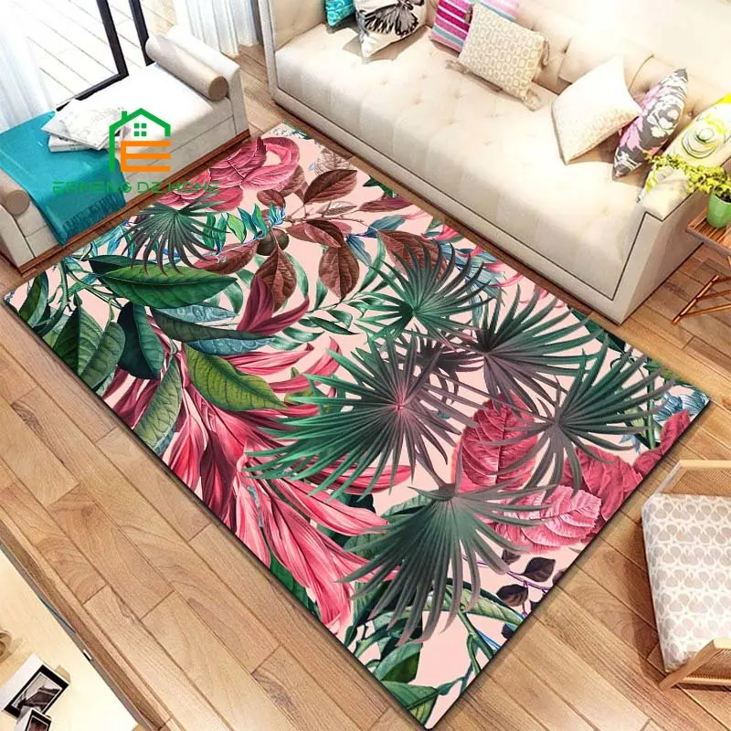  3' x 2' Area Rug Modern Living Room Bedroom Bathroom Kitchen  Decor, Tropical Leaf Entryway Welcome Rug Backing Non Slip Doormat : Home &  Kitchen