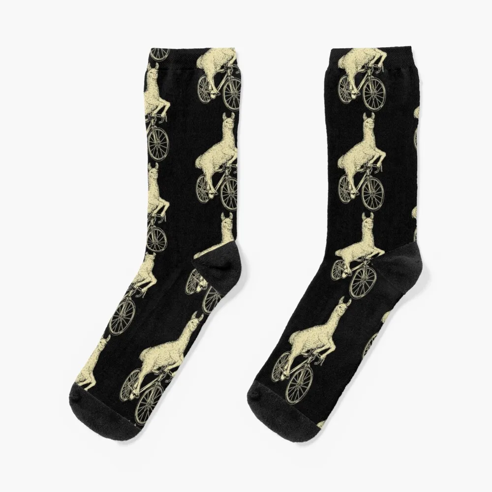 

Cycling Llama Socks christmas gift sport cartoon colored Socks For Man Women's