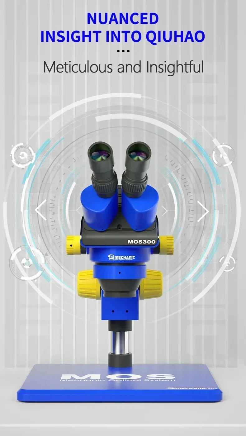 Description Picture 4 of itemMECHANIC MOS260-B11/MOS300-B11 Binocular/Trinocular Stereo Microscopes 6-45X Continuous Zoom for Mobile Phone PCB Repair Tool