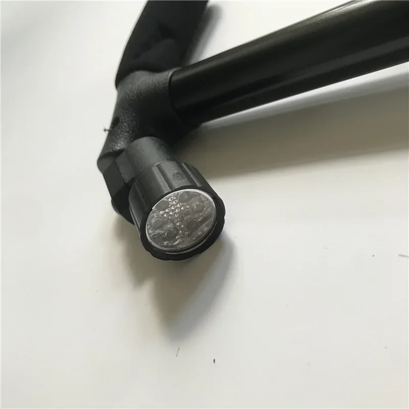 Aluminum Alloy Crutches with Lamp Folding Hiking Stick Double Handle Walking Sticker with Flashlight Retractable Baton