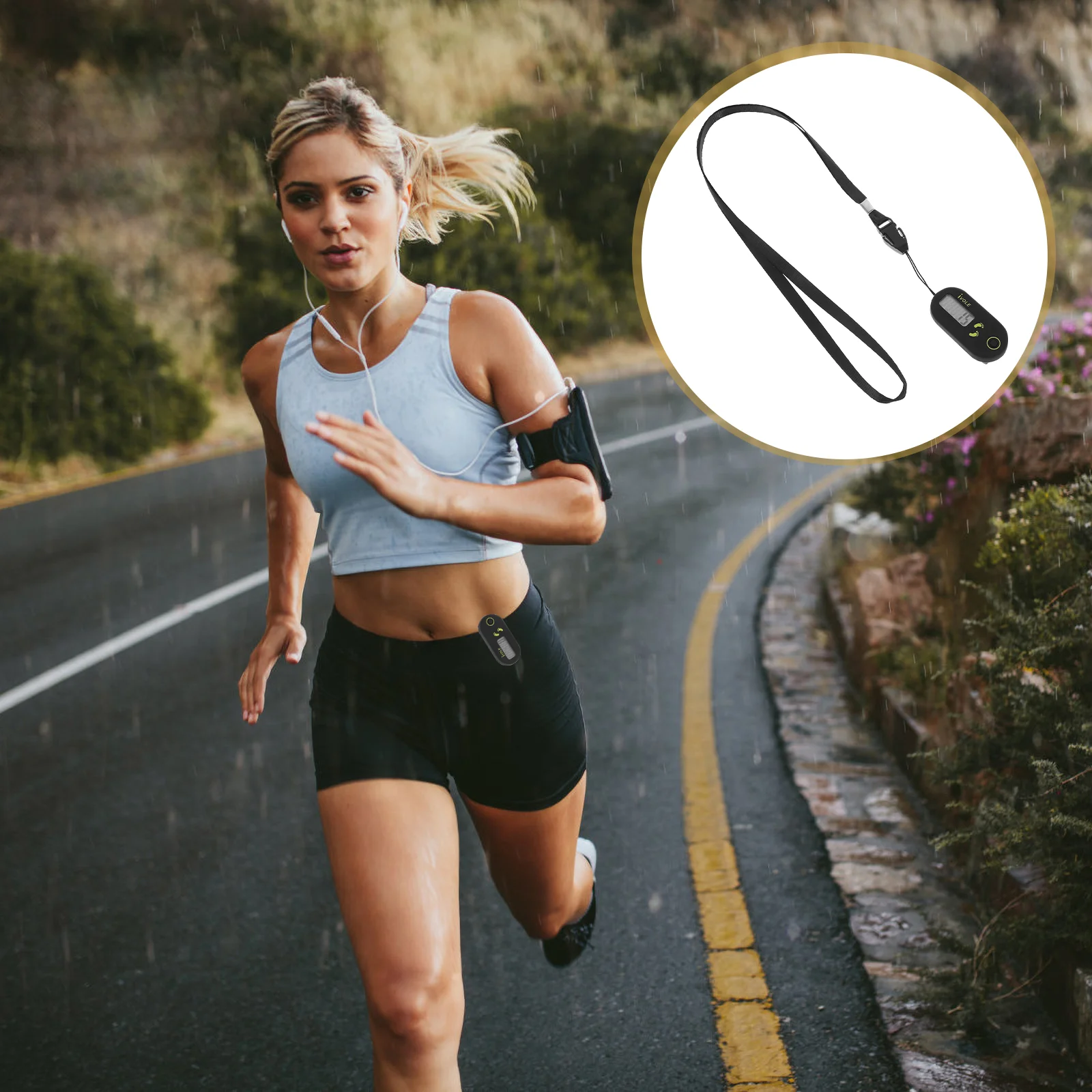 Single Function 3D Electronic Pedometer Sports Pedometer Fitness Information Tool Sports Supplies for Man Woman Sports