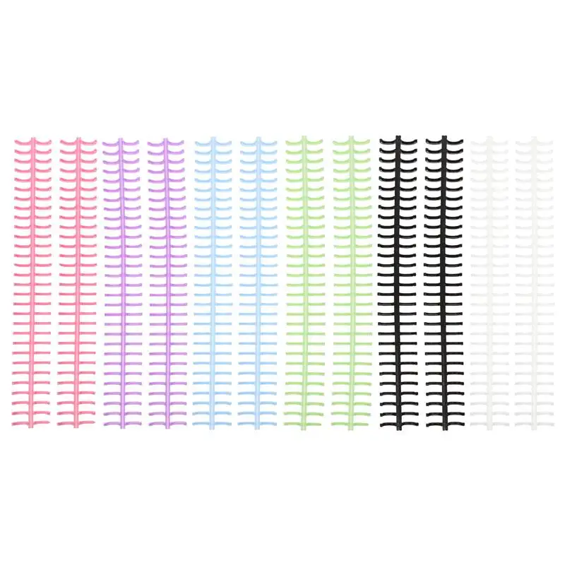 12pcs Click Binding Spines - Plastic Segmented Coil Comb Binders For Notebooks, Reports, DIY Books - Fits Up To 125 Sheets