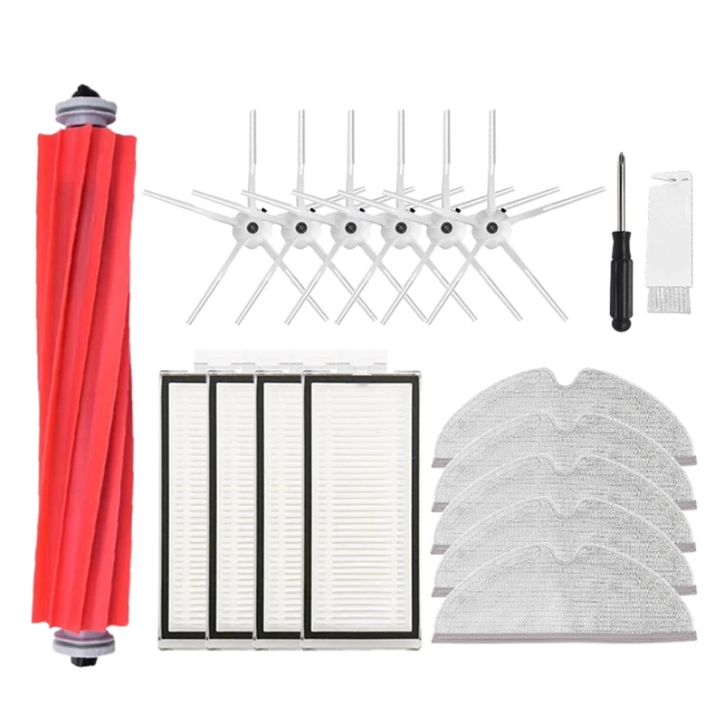 KENSHIRE Confezione da 9 accessori Q7 di ricambio compatibili con xiaomi roborock Q7 Q7+ Q7 Max Q7 Max + kit di accessori, spazzola principale spazzola laterale filtri HEPA pulire panno mop